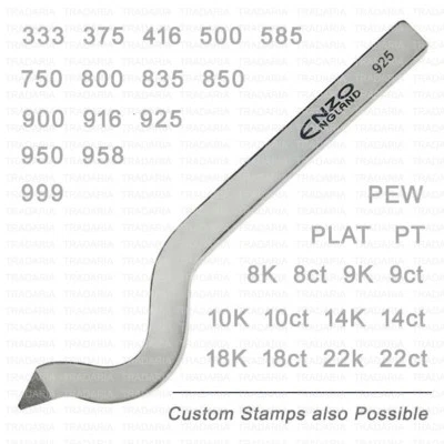 ENZO ENGLAND ANILLO DE SELLO DE CUELLO DE CISNE DE PLATA PLATINO ORO QUILATES PLATINO PUNZÓN DE MARCA