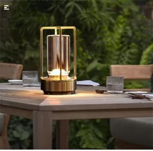 Portable Metal Table Lamp For Indoor/outdoor rechargeable Cordless Led Lamp 3col - Picture 1 of 7