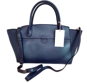 A NEW DAY "Navy Voyage" Satchel Detachable Crossbody Strap-Faux Leather NWT - Picture 1 of 7