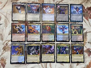 COMPLETE SET (15) *Non-Foil* TRANSFORMERS Double Sided MTG NM/MT BRO 2x Sleeved - Picture 1 of 5
