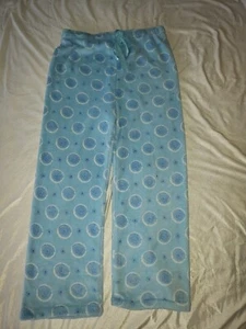 Seven Apparel M Women's Cozy Blue Fleece Pajama Lounge Pants - Foto 1 di 5