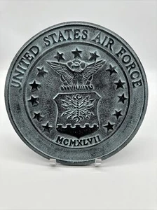Vintage United States Department Of The Air Force Oxidized Aluminum Wall Plaque - Picture 1 of 6
