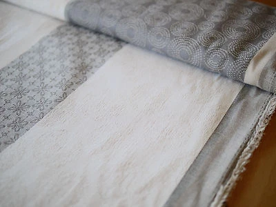 hochwertiger Baumwolljacquard, Jacquard ,100% BW, Blumen, Ornamente beige-taupe - Bild 1 von 4