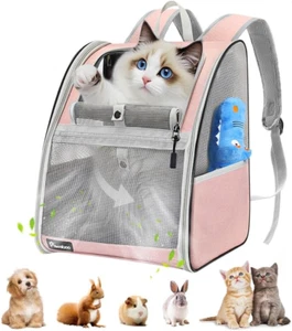 Pawaboo Katzentragerucksack, Haustiertragerucksack für Kätzchen kleine Hunde Welpen - Bild 1 von 12