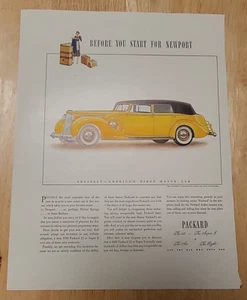 1938 PACKARD 10.5x14" Automotive Print Ad Before You Start For Newport - Picture 1 of 1