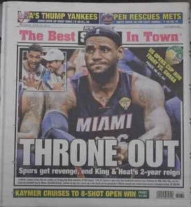 Tim Duncan San Antonio Spurs NBA Champs LeBron James New York Post 16.06.2014 - Bild 1 von 3