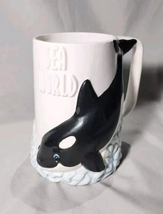 Vintage Sea World Shamu 3D Ceramic Mug 1992 Rare! - Picture 1 of 5