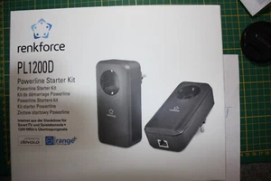 Renkforce PL1200D Adapter Powered by Devolo kompatibel 200/500/550/650/1200 - Bild 1 von 4