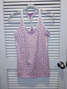 EUC Nike Dri Fit Slim Fit Polka Dot Tank Purple Women’s Petite Small Workout - Picture 1 of 10