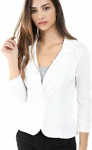 Damen Slim Fit Ein Knopf Büro Strick Blazer Jacke, Hergestellt in den USA Außer... - Bild 1 von 6