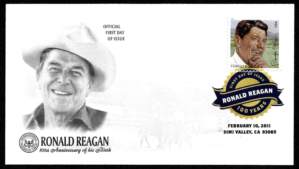USA, SCOTT # 4494, ARTCRAFT FDC COVER PRESIDENT RONALD REAGAN, DIGITAL COLOR DCP - Image 1 of 1