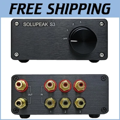 Premium 3-in-1 RCA Switch Box - No Signal Loss, Ideal for Audio Enthusiasts - Image 1 of 4