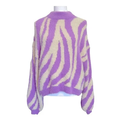 Suéter relajado de maternidad con mangas de globo tejido cebra Asos Wednesday's Girl Foto 1 de 4