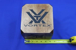 Vortex Brand Advertisement Display Cube 6 Inches Squared Solid Wood New in Box - Picture 1 of 4