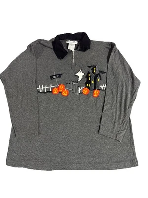 Suéter De Colección Abuela Mujer Grande Halloween Años 90 Cremallera Foto 1 de 4