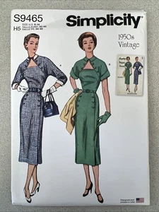 UNCUT Simplicity S9465 Misses 1950's Vintage Dress H5 (6-14) Sewing Pattern - Picture 1 of 2