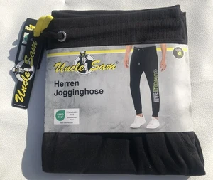 Uncle Sam Sport Jogging Hose Herren Gr. XL Schwarz Sporthose Home Fitnessstudio - Bild 1 von 1