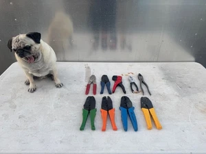 Ideal Crimpmaster Ratcheting Wire Crimp Tool Blue 30-582 + Lot of 9 - Picture 1 of 7