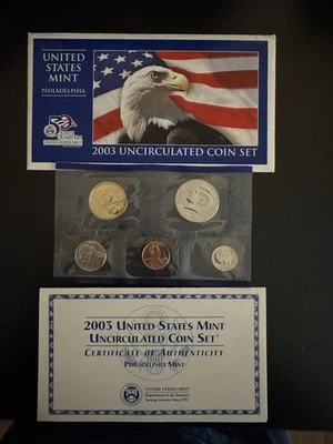 2003 U.S. Mint Uncirculated Coin Set Original Government Packaging - Image 1 of 3