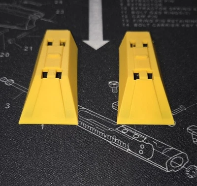 3D Printed Reproduction Transformers G1 Omega Supreme Large Front Clip Set Of x2 - Image 1 of 4