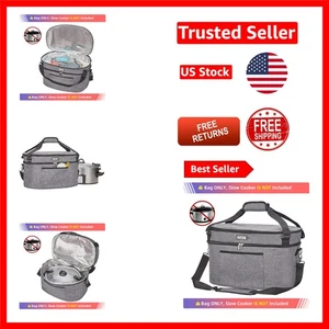 Schicke graue Schongarer-Reisetasche für 6-8 Quart Topf - ideal für Versammlungen - Bild 1 von 9