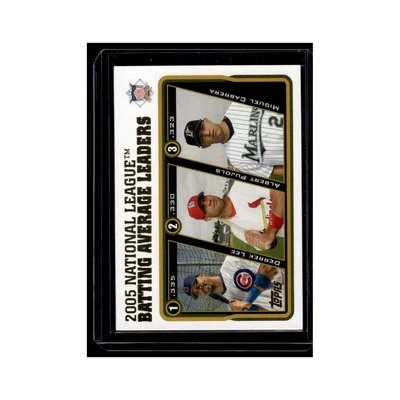 Derrek Lee Albert Pujols Miguel Cabrera 2005 Topps Updates Highlights #UH142 NM - Image 1 of 3