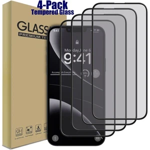 4-Pack Clear HD Tempered Glass Screen Protector For iPhone 13 Pro Max/13 Pro/13 - Picture 1 of 24