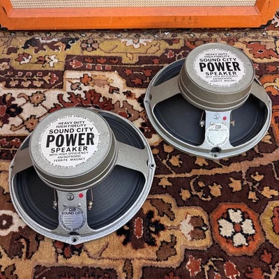 Matched Pair 2x Vintage 1972 Sound City Fane 122190 40w 15ohm 12" Speakers 1970s - Image 1 of 4