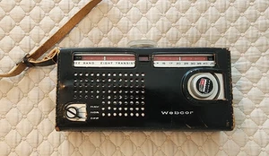 RADIO TRANSISTOR 3 BANDAS WEBCOR MCM 2 PIEZAS VINTAGE 8 JAPÓN CON ESTUCHE DE CUERO FUNCIONA - Imagen 1 de 16
