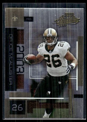 2003 Playoff Absolute Memorabilia Deuce McAllister New Orleans Saints #78 - Image 1 of 2