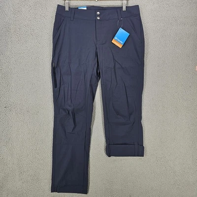 Pantalones Columbia Saturday Trail para mujer 12 azul marino pierna recta omni-escudo UPF 50 Foto 1 de 4