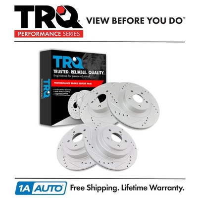 Juego de rotores de freno delanteros y traseros TRQ para Subaru Impreza 2006-2007 Foto 1 de 4