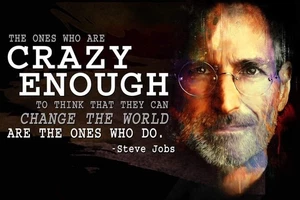 Motivational Classroom Poster Steve Jobs Growth Mindset Apple Computer Crazy ... - Picture 1 of 7
