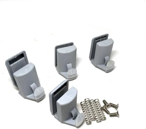 Shower Door Roller Hooks - Set of 4 Durable Guides and Wheels 106-4 - Picture 1 of 12