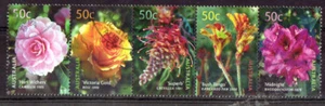 AUSTRALIA 2003 CULTIVARS BLOOMS FLOWERS STRIP OF 5 F.U - Picture 1 of 1