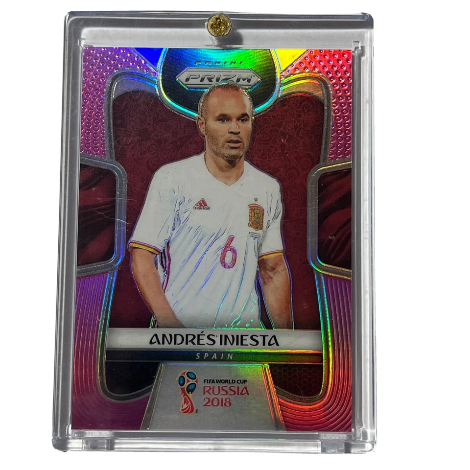 2018 Panini Prizm World Cup Russia  Andres Iniesta #197 Pink Refractor 7/8 RARE - Image 1 of 4
