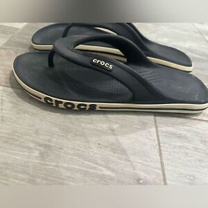 Crocs Bayaband Logo  Comfort  Flip Flop Thong Sandals Unisex M 8 M 10
