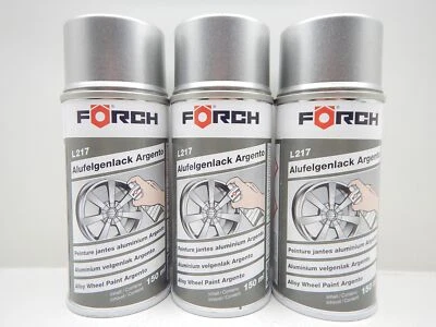 3x FELGENLACK LACK FELGE ALUFELGEN ARGENTO SILBER LACKSPRAY SPRAY FARBE 150ML  - Bild 1 von 2