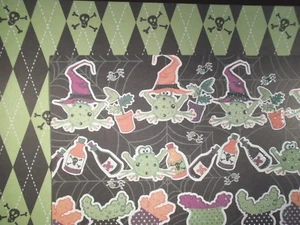 Haunted House Scrapbook Paper, Best Creation, 2 sheets, 12" x 12", Glitter - Picture 1 of 3