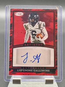 2022 Sage Artistry Lio'undre Gallimore RED PARALLEL AUTO Autograph #A-LG (CL7) - Picture 1 of 2
