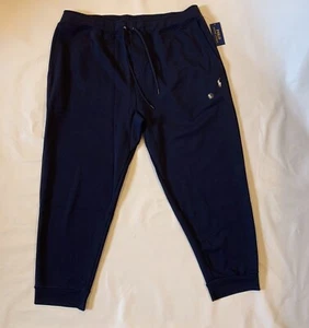 Men’s Polo Ralph Lauren Double Knit Joggers Pants Size 3xB Navy Blue White Pony - Picture 1 of 13