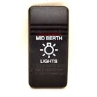 Carling Rocker Switch Cover | Mid Berth Lights Black Illuminated Actuator