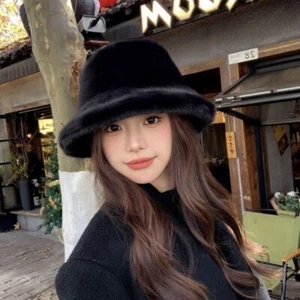Fluffy Fur Hat For Women Winter Windproof Faux Fur Headband Hat Fashion Girl Hat - Picture 1 of 11