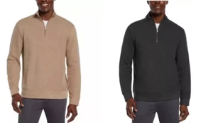 Banana Republic Men's Waffle Quarter Zip Pullover - Picture 1 of 29
