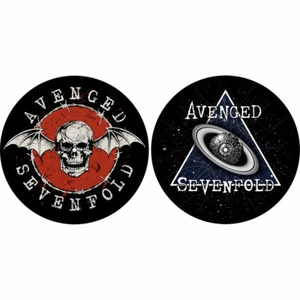 AVENGED SEVENFOLD skull / space DJ TURNTABLE twin SLIPMAT SET PACK sealed A7X - Imagen 1 de 3