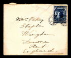 TASMANIA • 1902 • Cover Launceston to England with 2½d Pictorial           DND15