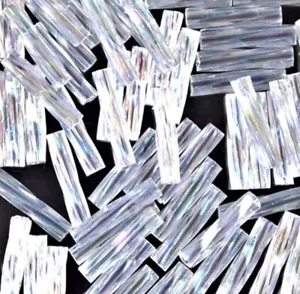 Miyuki Twisted Bugle Beads 2.7x12mm 16GM Crystal AB - Picture 1 of 1