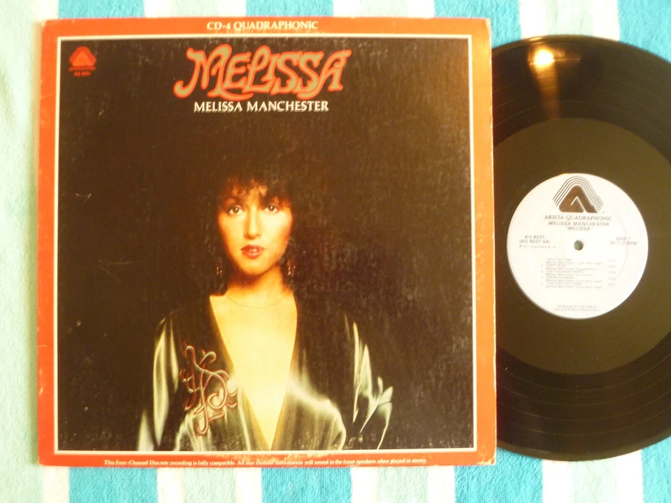 MELISSA MANCHESTER "Melissa" (Self Titled) LP QUADRAPHONIC Arista 1975 w/ Inner Foto 1 de 1