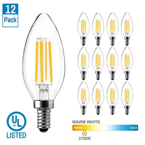 BRIMAX E12 LED Candle Light Bulbs Candelabra Chandelier Bulb Replacement 40W 60W - Picture 1 of 13