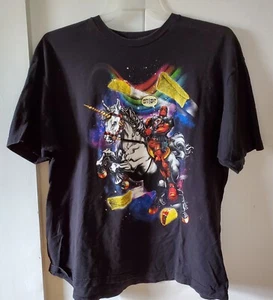 Deadpool Marvel Comics Funny Men's Graphic T-Shirt Unicorn Taco Size 2X - Picture 1 of 7